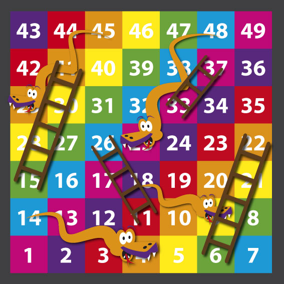 1-49 Snakes & Ladders 2.1m x 2.1m Solid