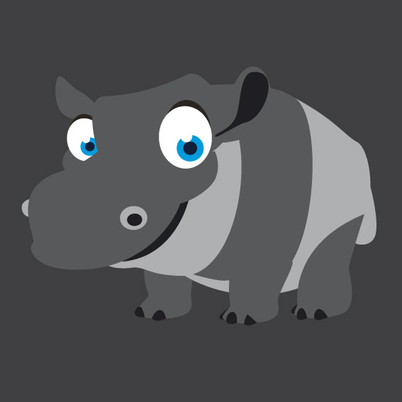 Hippo 1m x 1m