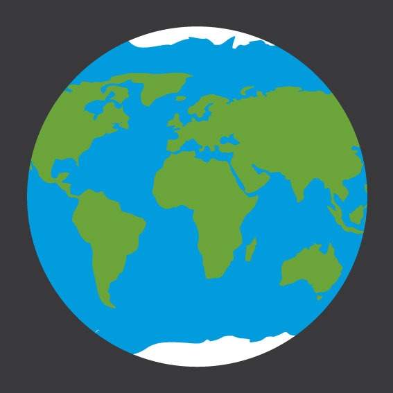 World Map 5m diameter