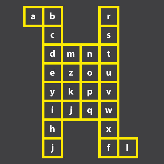 Alphabet Grid Out-line  2.4m x 1.8m