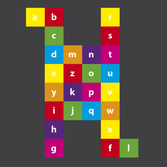 Alphabet Grid Solid 2.4m x 1.8m