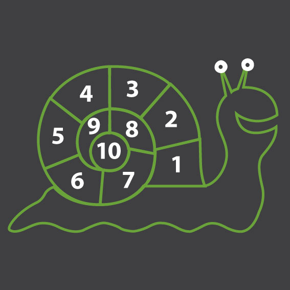 1-10 Snail Outline 2.5m x 1.95m