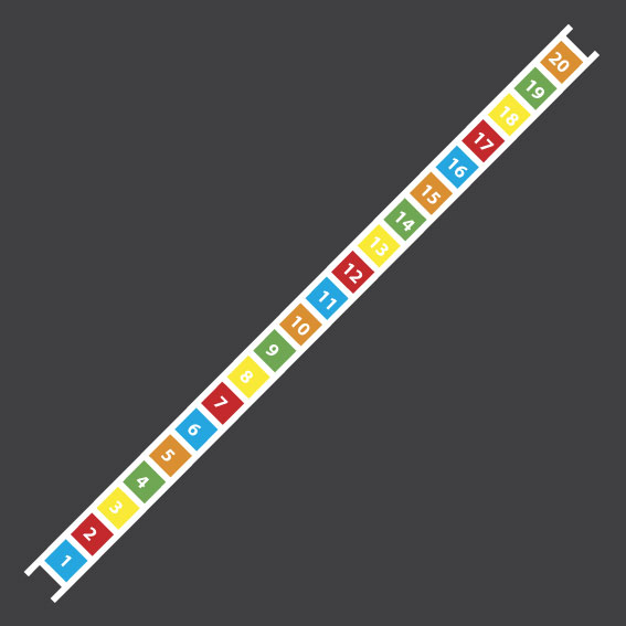 1-20 Number Ladder 7m x 0.4m