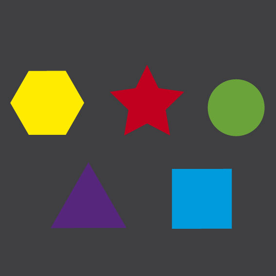 Shape Assortment Solid 0.5m Diameter Each