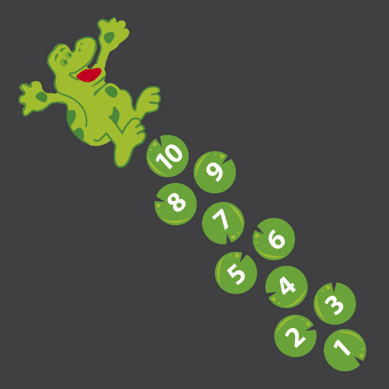 Frog Hopscotch 4m x 0.8m