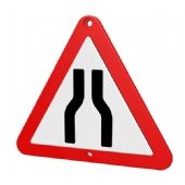 Road Narrows Street Sign