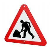 Road Works Street Sign