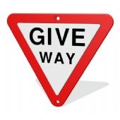 Give Way Street Sign