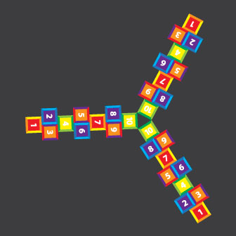 NEW 3 Way Hopscotch 4.5m x 4.3m