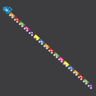 NEW Phonics Train 9m x 0.8m