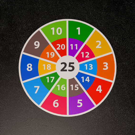 Target 1-25 Solid 3m Diameter