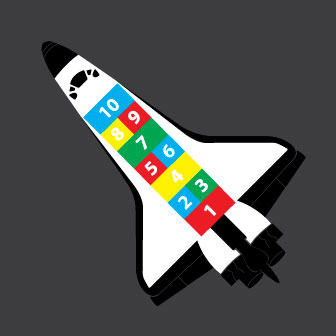 Space Shuttle Hopscotch 4m x 2m