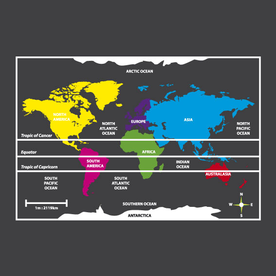 World Map 2   6m x 4m