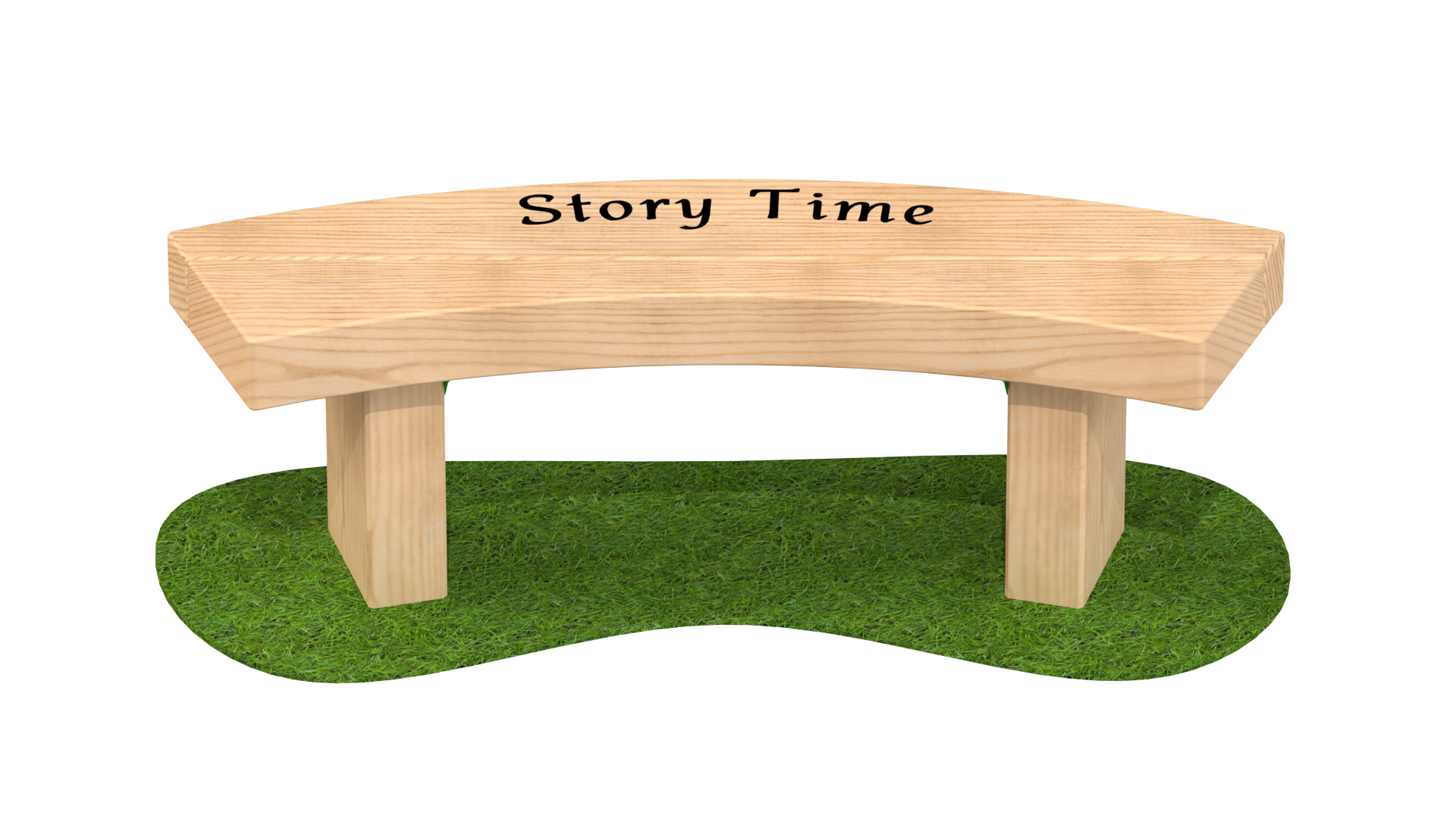 1.3m Engraved Story Time Bench