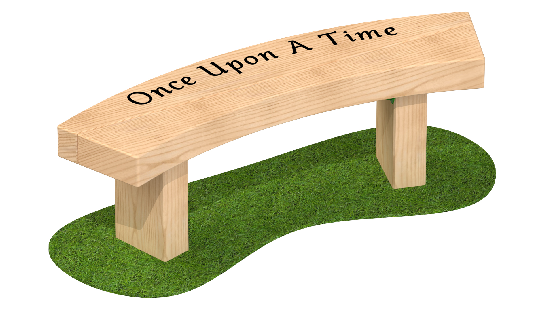 1.3m Engraved Once Upon A Time Bench