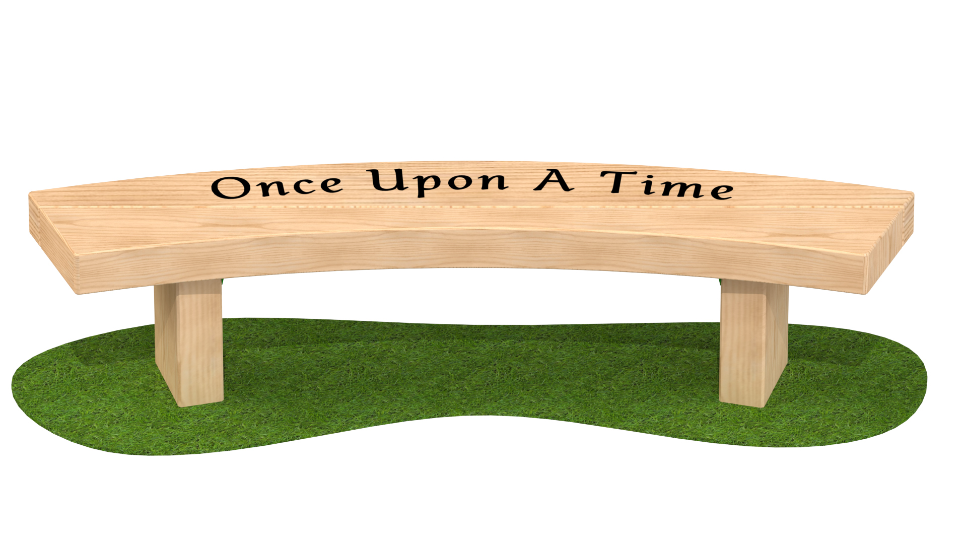 1.8m Engraved Once Upon A Time Bench