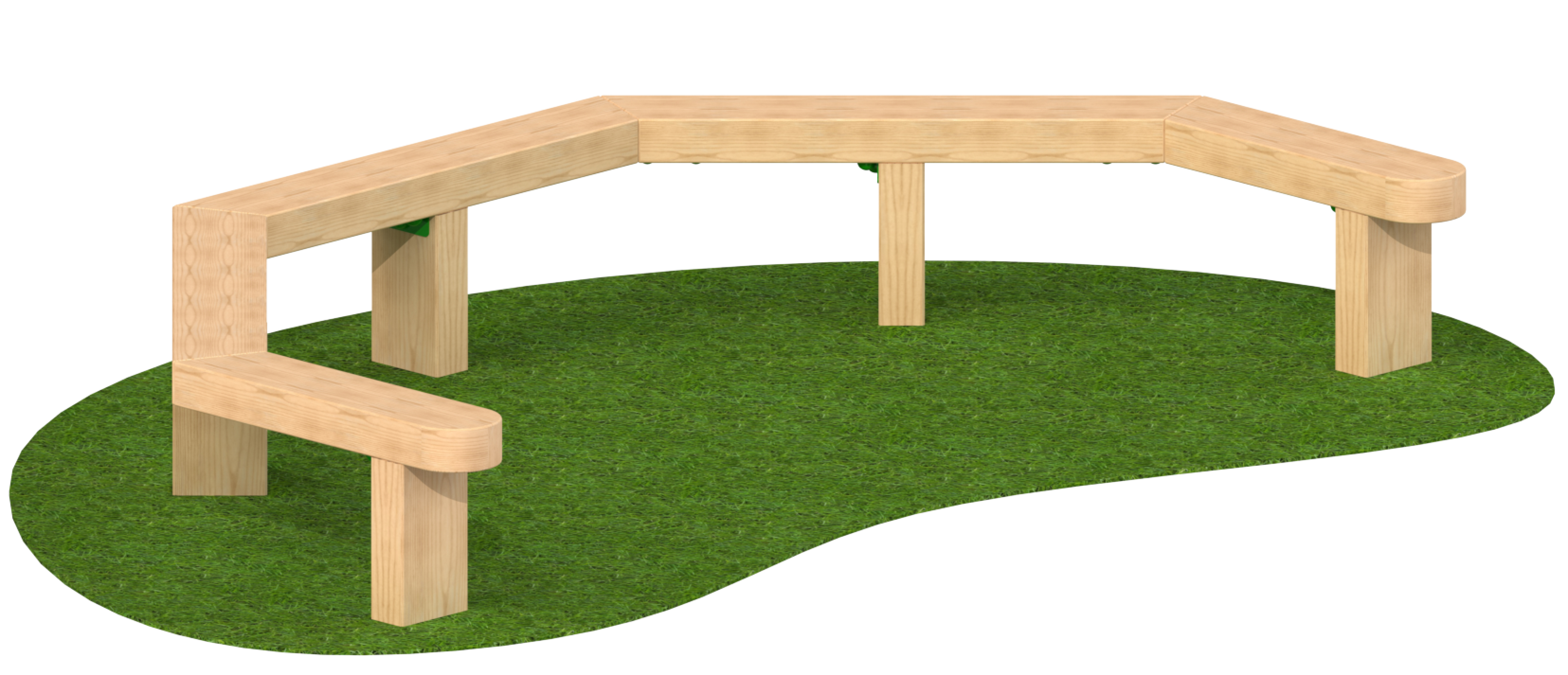 3m Half Octagonal Tree Seat