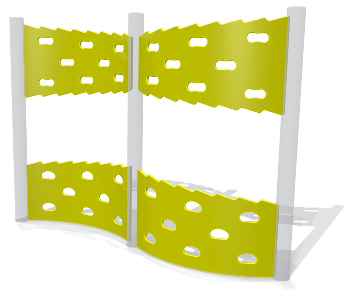 Curved Zig-Zag Split Traverse Wall (set of 4)