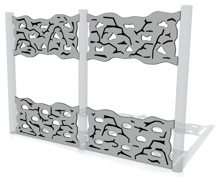 Straight Rock Face Split Traverse Wall (set of 4)