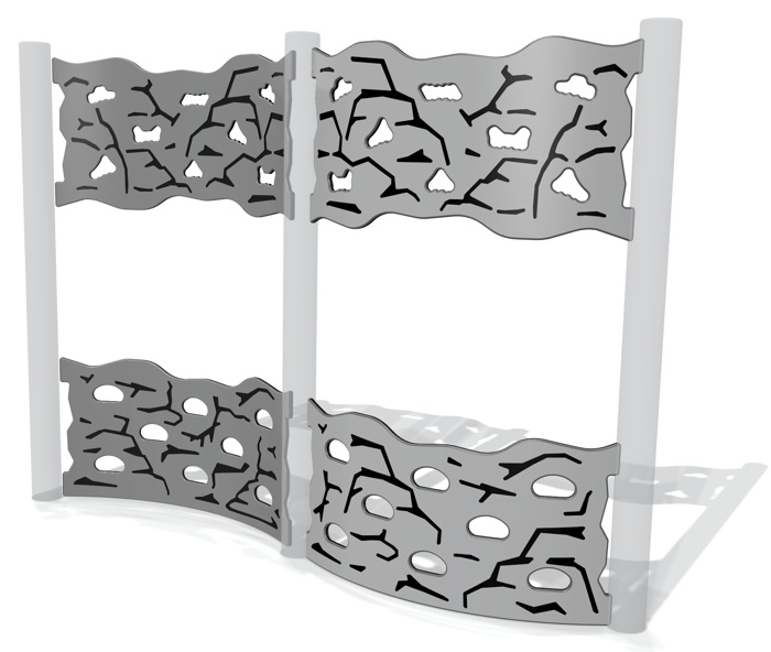 Curved Rock Face Split Traverse Wall (set of 4)
